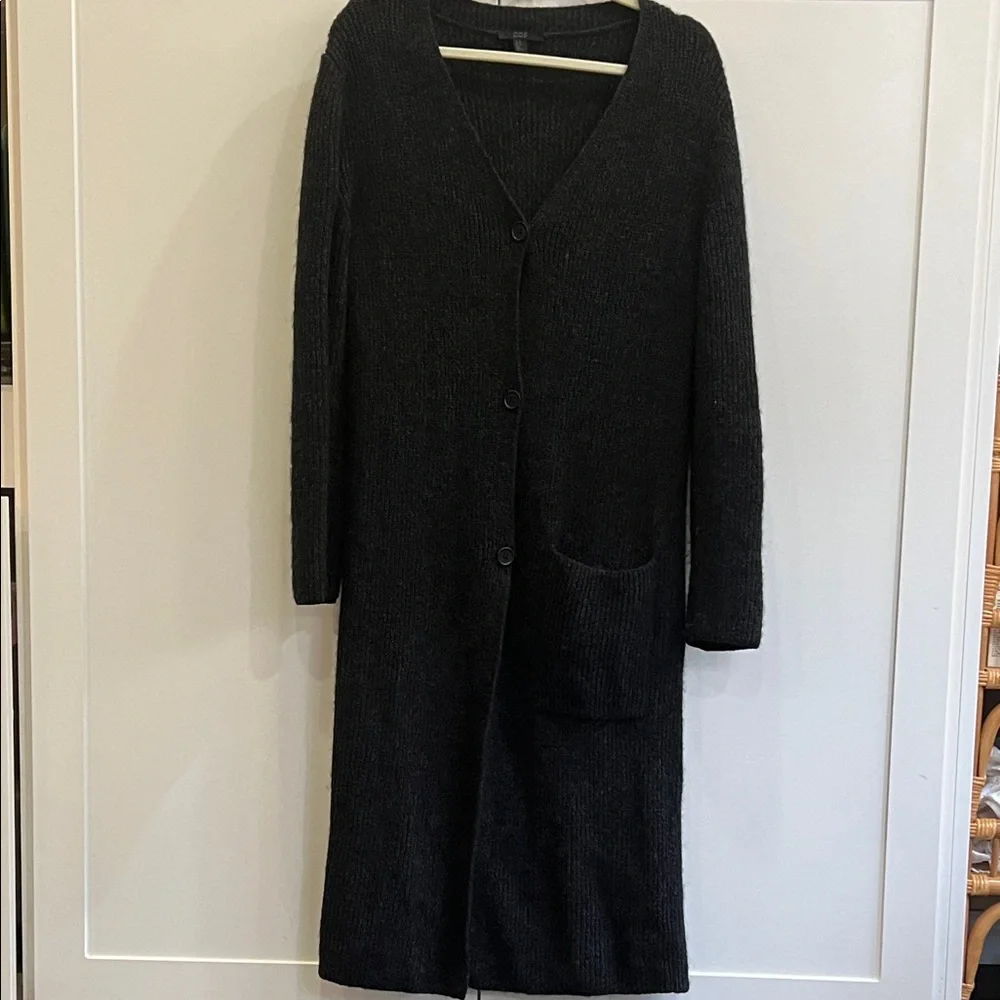 COS Charcoal long Knit Cardigan - Picture 8 of 8